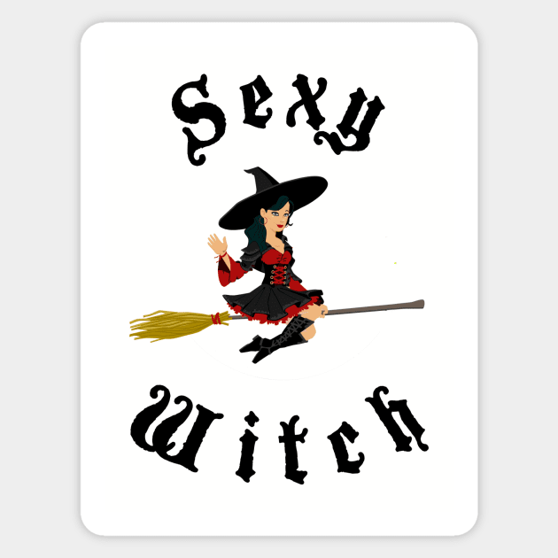 Halloween Sexy Witch Sticker by CoastalDesignStudios